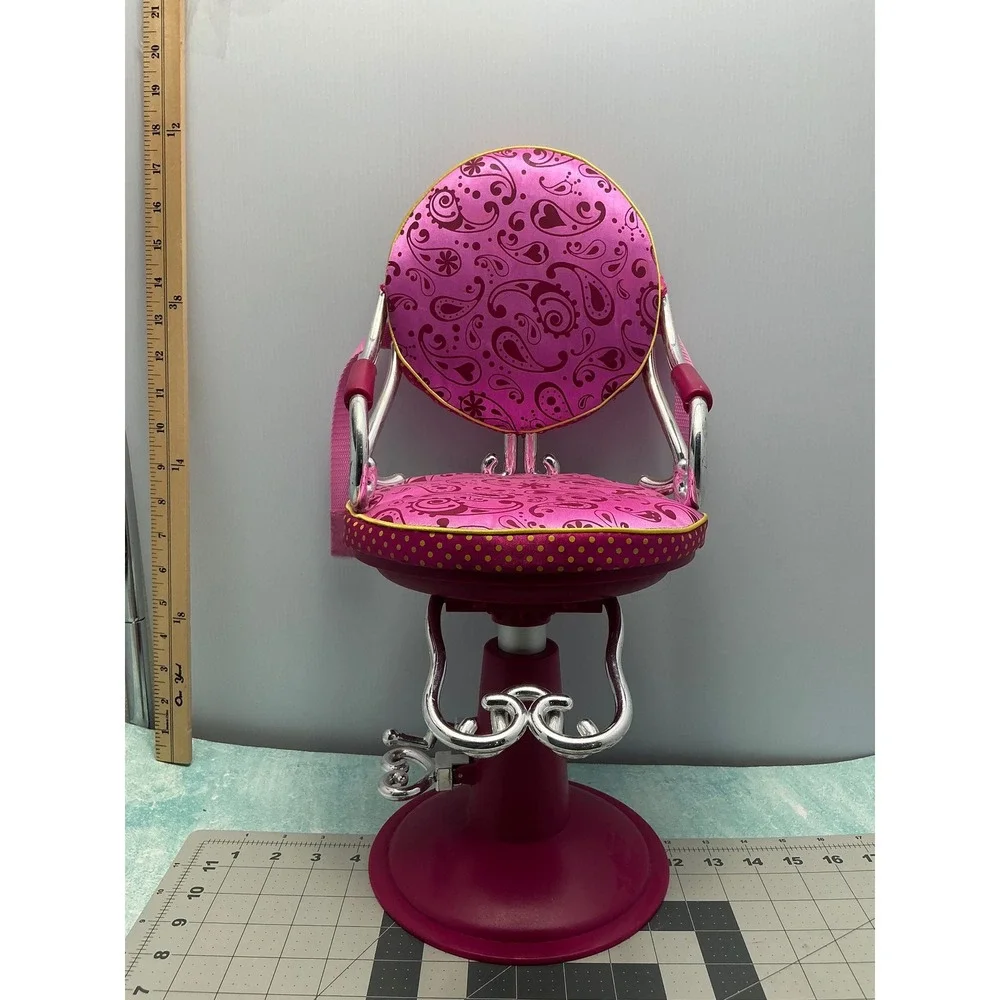 Our Generation by Battat Pink Paisley Salon Chair for 18 Inch Dolls Adjustable